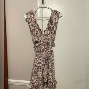 Lovely Day Snake Skin Dress, NWOT, size S, low cut with cut out sides